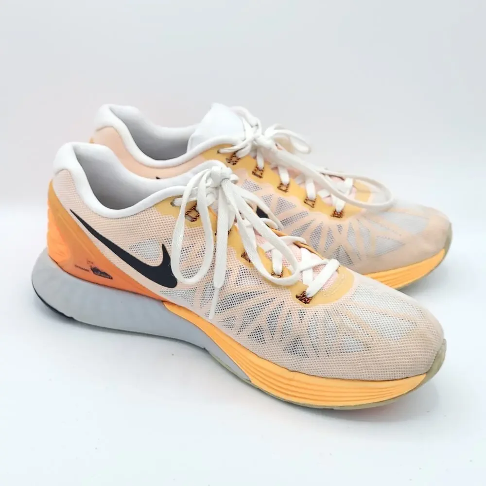 Nike Better World LunarGlide 6 orange gray 654433-108 mens size 11